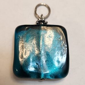 ✨️3 for $20✨️Blue/ turquoise glass pendant